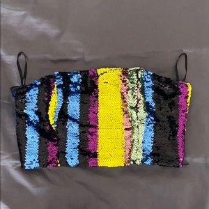 Sequin crop top